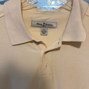 Tommy Bahama Men's Cream Polo Shirt. 190% Silk